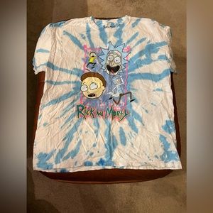 Rick and Morty Tye-Dye 🩵🤍 T-Shirt